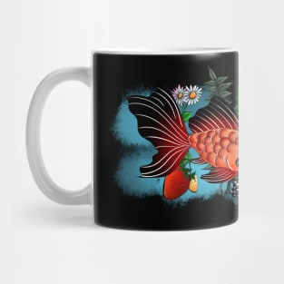 Goldfish and Flower Mug